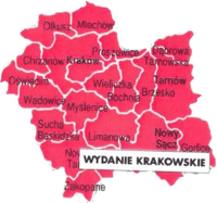 wydanie krakowskie Gazety Wyborczej - mapa zasięgu