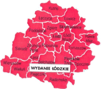 łódzkie wydanie Gazety Wyborczej - mapa zasięgu