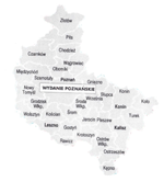 poznańskie wydanie Gazety Wyborczej - mapa zasięgu